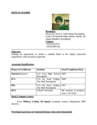 Rizwan Cv Pdf