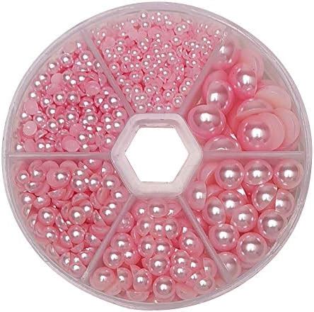 Amazon Chenkou Craft Pcs Box Pink Round Flatback Imitation