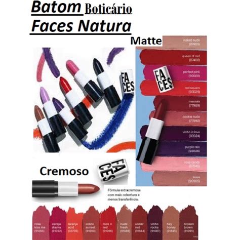 Batom Faces Matte Ou Cremoso Da Natura G Shopee Brasil