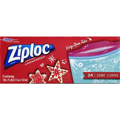 Ziploc Holiday Storage Quart Bags Ct Buehler S