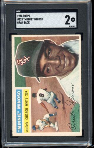 Minnie Minoso Psa Topps Baseball Gray Back Chicago White