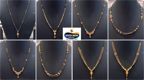 Gold Nallapusalu Gold Blackbeads Chains Southindia Jewellery