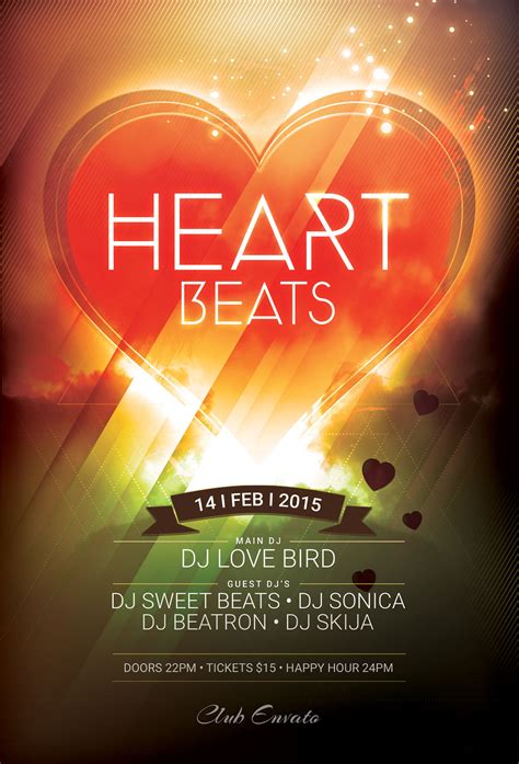 Heart Beats Flyer On Behance