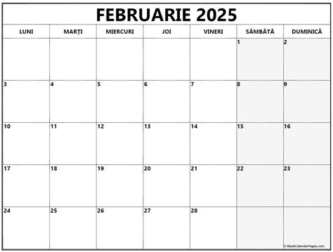 Calendarul Februarie Imprimabil Gratuit In Romana