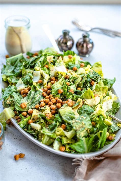 Vegan Caesar Salad With Vegan Caesar Dressing Two Spoons