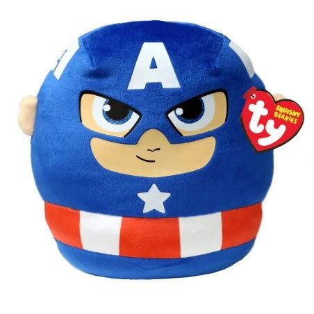 Peluche TY Coussin 20 Cm Marvel Captain America