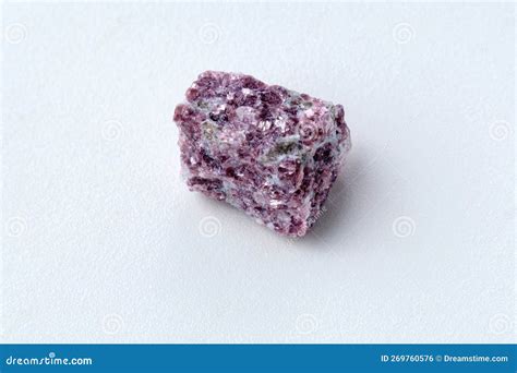 Mineral Stone Lepidolite Macro Shooting Of Natural Gemstone The Raw