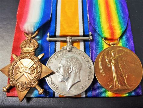 Ww1 British Army 1915 Trio Medal Group 6th Battalion Somerset Light