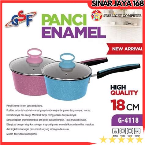 Jual PANCI SUSU ENAMEL GSF G 4118 18 CM GAGANG PANCI KUAH ENAMEL GSF