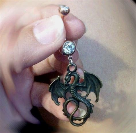 Dragon belly button ring | Belly button rings, Navel piercing, Cute ...