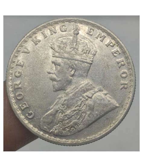 One Rupee 1918 George V King Emperor Very Scare Coin British India