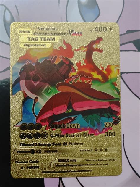 Mavin Venusaur Charizard Blastoise VMAX Gigantamax Tag Team Gold Foil