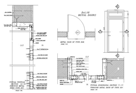 Section Details of Doors And Elevation AutoCAD File - Cadbull