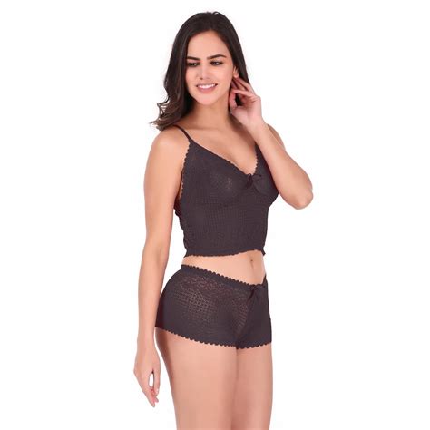 Buy Women Lace Babydoll Lingerie Set For Honeymoon For Woman Thongs Night Dress Above Knee