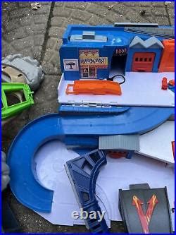 Car Track Set Huge Lot Of Hot Wheels Race Tracks Car Wash Total Turbo Takeover Set Car Vtg
