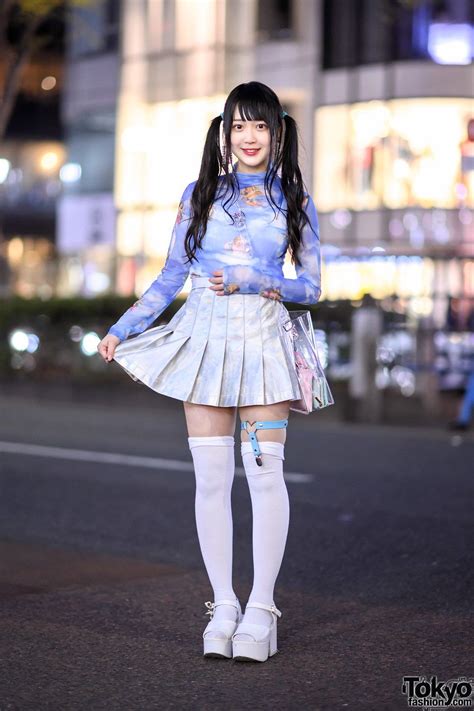 Harajuku Idol in Twintails, Romantic Standard Top, Spinns Pleated Skirt ...