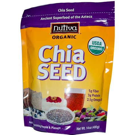 Nutiva Organic Chia Seed Black 12 Oz 340 G