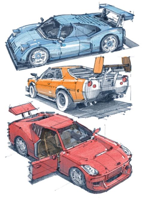 Perspective Study Howard Hsu Cool Car Drawings Automotive