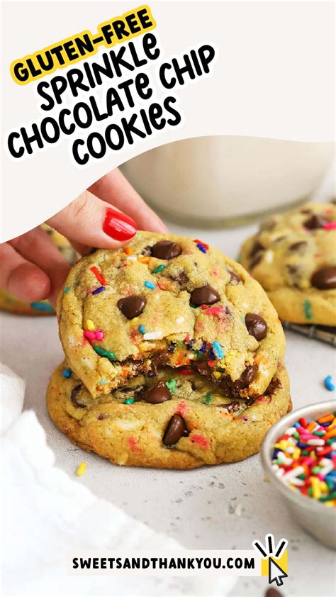 Gluten Free Sprinkle Chocolate Chip Cookies Easy Recipe