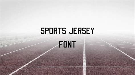 Sports Jersey Font Free Download