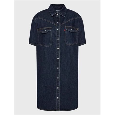 Levis® Sukienka Jeansowa Elowen Western A3344 0000 Granatowy Oversize