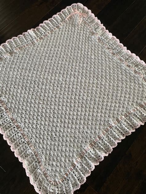 Crochet Baby Blanket Baby Blanket Handmade White Baby - Etsy