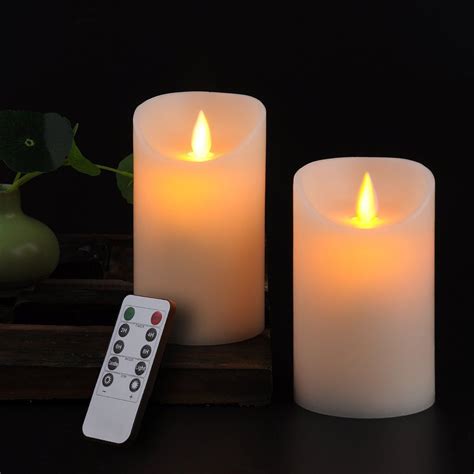 Calm Life Classic Pillar Real Wax Flameless Led Candles 3 X 5 With