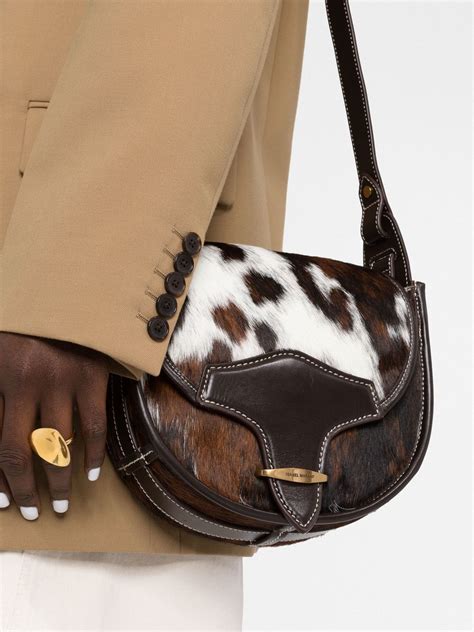 Isabel Marant Cow Print Shoulder Bag Farfetch