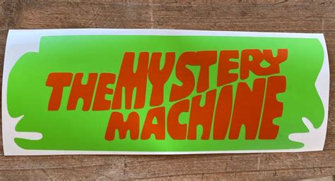 The Mystery Machine Car Decal Scooby Doo Decal Mystery Etsy