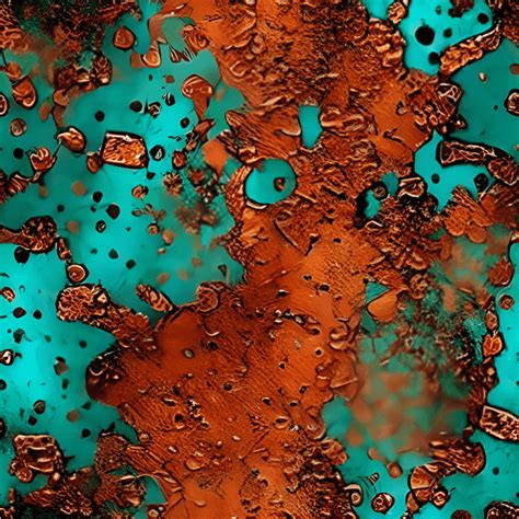 Teal Patina Copper Rust Splatter Graphic · Creative Fabrica