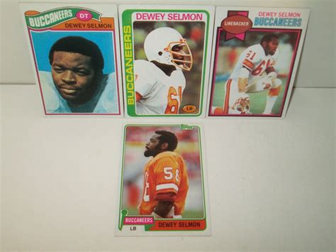 LOT OF 4 DEWEY SELMON 1970s Cards Rookie 178 106 303 68 TAMPA BAY