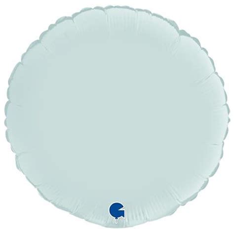 Satin Pastel Blue Round Shape Foil Helium Balloon Cm In Partyrama