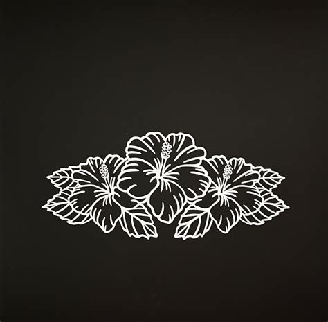 Hibiscus Flower Vinyl Decal Sticker For Cars Car Decal For Women