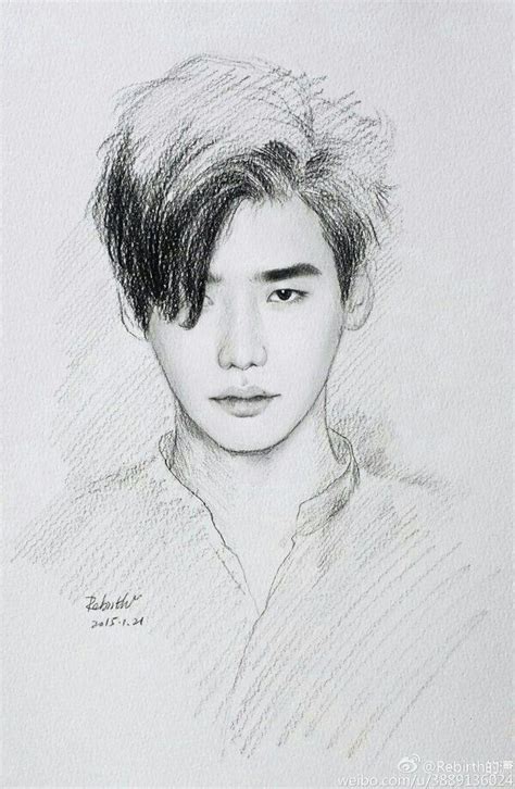 Pencil Portrait Portrait Drawing Portrait Art Lee Jong Suk Cute Lee