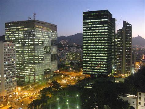 Centro Da Cidade Visto Do Edifício Avenida Central Rio De Janeiro A