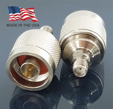 Aero Adapter Type N Male SMA Female 18 GHz Made In USA ANM SMAF