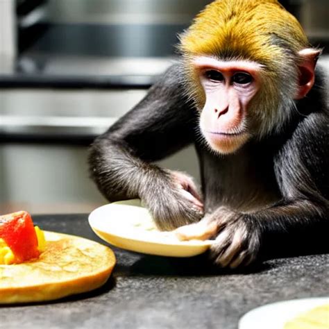 A Monkey Cooking An Omelette Stable Diffusion