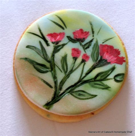 Hand Painted Cookies - How to hand paint on cookies - Veena Azmanov