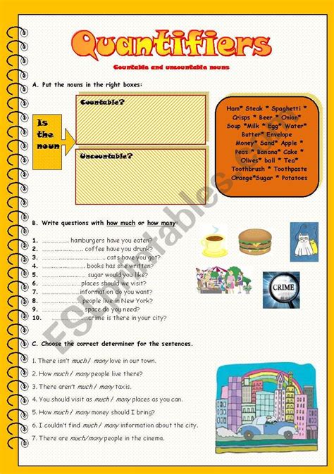 Quantifiers With Countable And Uncountable Nouns English Themeloader