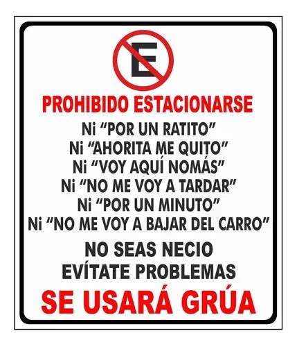 Letrero Prohibido Estacionarse 60x70cm Lamina Envío Gratis