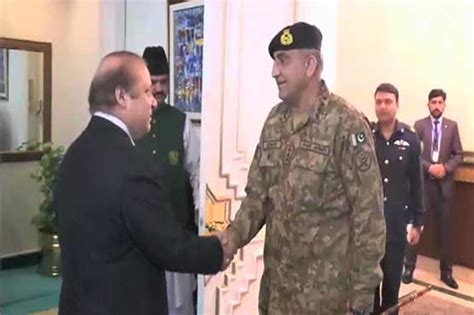 Pm Nawaz Meets Coas Bajwa To Discuss Border Situation Pakistan