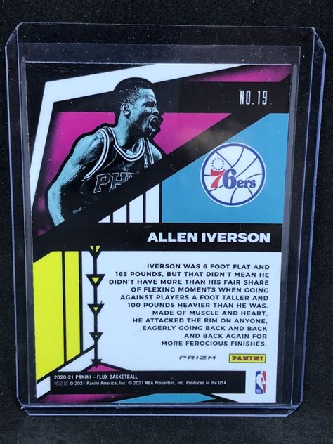 Panini Flux Appeal Allen Iverson Ai Silver Prizm