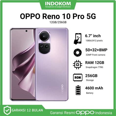 Jual Oppo Reno G Gb Gb Garansi Resmi Di Seller Indokom Official