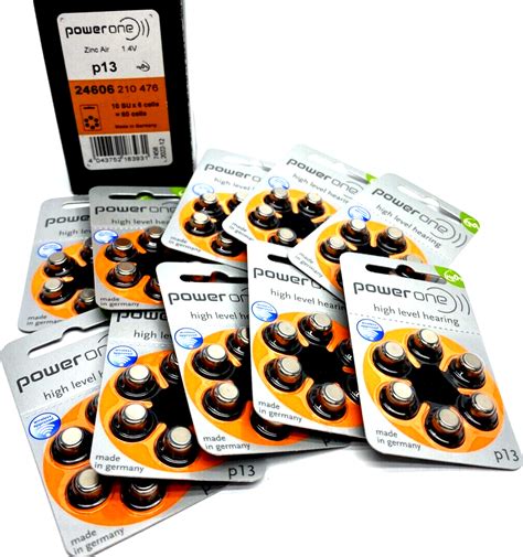 Power One Hearing Aid Battery Size P13 Lot Of 10 ~60 Batteries Exp 12 2022 Ebay