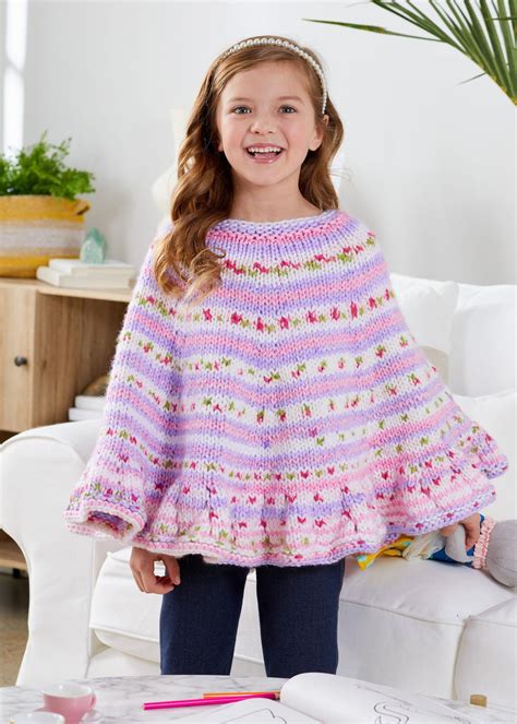 Rosy Day Poncho Premier Yarns