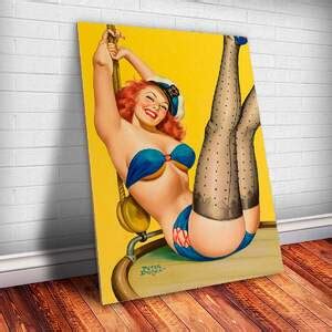 Placa Decorativa Pin Up Sailor Girl Mdf 20x30cm Leroy Merlin