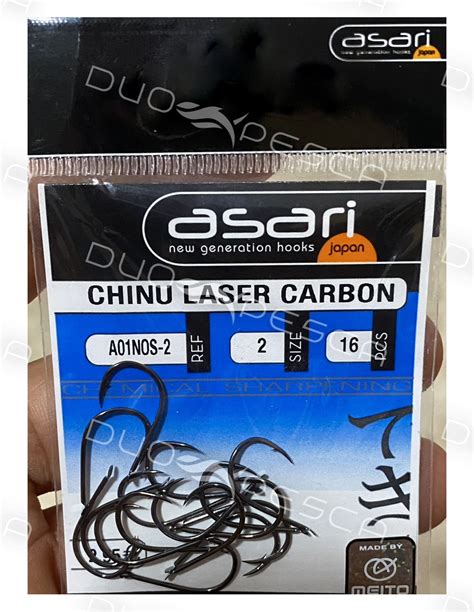 Anzuelo Asari Paleta Chinu Laser Carbon Talla Uds