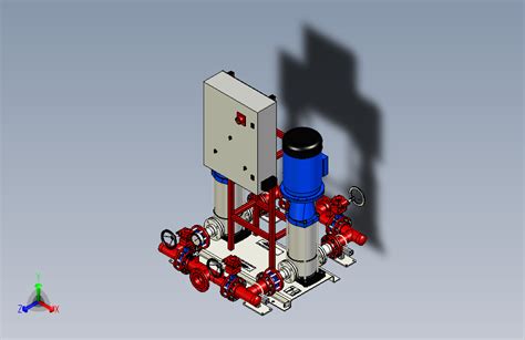 Y0138 泵 Fire Fighting Jockey Skid Stpstep模型图纸下载 懒石网