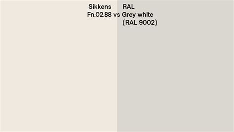 Sikkens Fn 02 88 Vs RAL Grey White RAL 9002 Side By Side Comparison