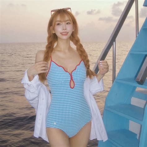 Generic Bikini Pure Desire Cute Sweet Girl Plaid Sexy Backless Simple One Piece Swimsuit Female